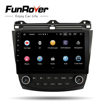 Funrover 2.5 D+IPS auto media player Android 9.0 2 din auto DVD gps radio za Honda Accord 7 2003-2007 wifi GPS navigacija RDS
