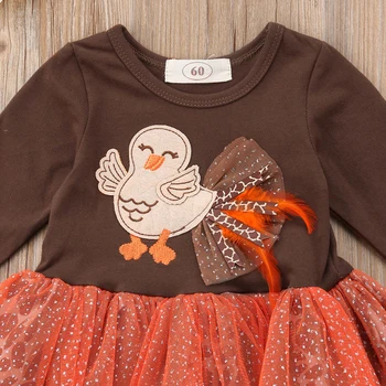 FOCUSNORM Thanksgiving Odjeca Newborn Toddle Baby Girl Slatka Turkey Tutu Party Dress Pageant Outfit odijevanje