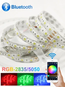 Light Bluetooth LED Strip Lights RGB 5050 2835SMD vodootporna fleksibilna traka DC12V Wifi Traka dioda dekoracija spavaće sobe luces Led