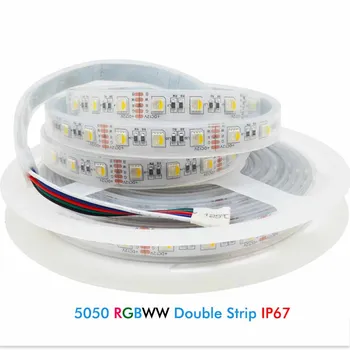 DC12V 5m LED Strip SMD5050 4 in 1 Led Chip RGBW RGBWW vodootporna fleksibilna led svjetlo 60led/m unutarnji vanjski uređenje doma