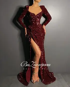 BAZIIINGAAA Luxury 2020 Party elegantan ženski večernje haljine plus size slim tiskano duge večernje haljine idealne za službene zabave