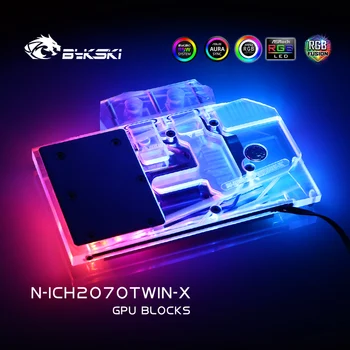 Bykski GPU Water Block Za INNO3D RTX 2070 TWIN X2 2060 Super VGA Cooler podrška izvornom stražnjoj strani, N-ICH2070TWIN-X