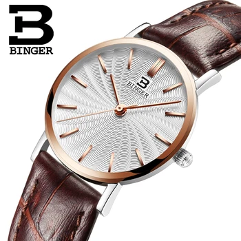 Švicarska БИНГЕР satovi luksuzni brand kvarcni sat puni nehrđajućeg čelika ultra-tanki ručni sat vodootporan B3051W-3 novi