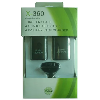 2 komada 4800mAh baterija za Microsoft Xbox360 bežični kontroler Ni-MH baterije za Xbox 360 gamepad za punjenje s antenskim uređajem