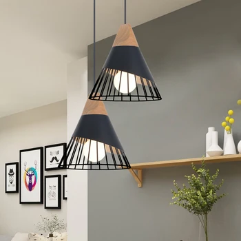 Jednostavne led, drveni, metalni privjesak viseće svjetiljke svjetiljka svjetiljka suspendu lampe Light lustres e pendentes para sala de jantar lof