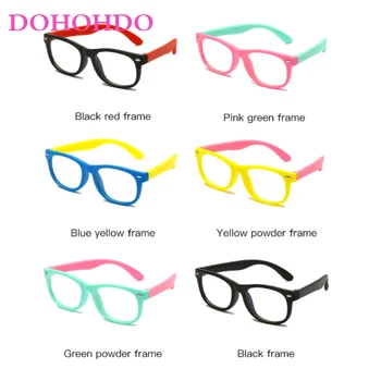 DOHOHDO hot prodaja anti-plavo svjetlo naočale optički okvir djeca djeca naočale trg TR90 prozirne leće UV400 naočale