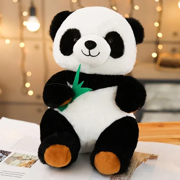Vrući novi 1pc 30/40/50 cm crtani film Panda s бамбуковым чучелом mekana lutka životinja za djecu Baby Girls savršen poklon igračka