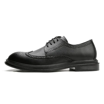 Misalwa Visina Povećanje Britanski Naglasak Muške Cipele Krava Split Koža Muški Haljina Cipele Moda Večernjih Show Muškarci Oxford Cipele