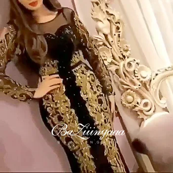 BAZIIINGAAA Luxury 2020 Party Elegant Woman Evening Dress Plus Size Slim Printed Long Evening Dresses pogodan za službene zabave