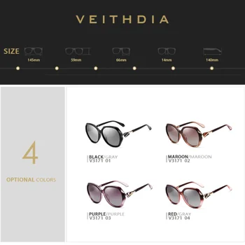 VEITHDIA TR90 ženske sunčane naočale polarizirane gradijent ispunjava leće luksuzne ženske dizajnerske sunčane naočale i Naočale za žene 3171