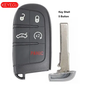 Keyecu Smart Remote Key Shell Fob 4+1 zamjena tipke za Fiat 500L, Jeep Renegade - FCC-a: M3N-40821302