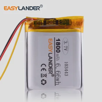 3 linearna baterija 3.7 V litij polimer baterija 103443 1800MAH automat MP3 MP4 MP5 litij baterija GPS navigator
