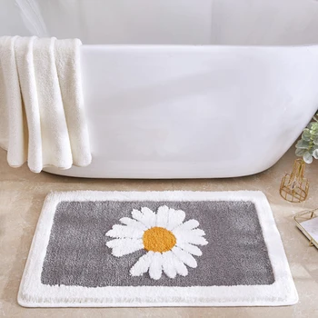 Tepih za kupaonicu tepih za ulazna vrata cvjetni uzorak prostirke za kupatilo neklizajući upijajući vrata jastučići za wc skandinavski mekani tepisi kućni dekor