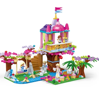 Nova princeza serija Dvorac stranka građevinskih blokova postavlja cigle klasične djevojka djeca darove model igračke prijatelji