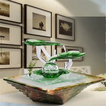 Keramički stakleni fontana Feng Shui unutarnji fontana ovlaživač zraka stolni fontana kip minijaturni model