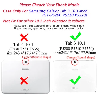 Flip tanak PU kožna zaštitna torbica za Samsung Galaxy Tab 3 10.1 inch P5200 P5220 P5210 Tablet Stand Auto Sleep Cover Case