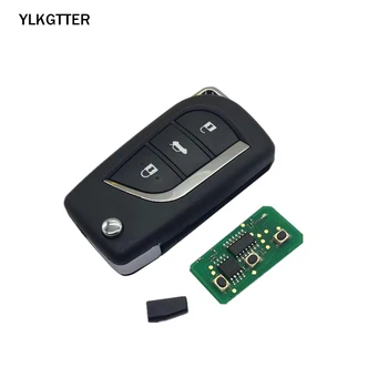 YLKGTTER 3 Button Flip Smart Remote key za Toyota Aygo Corolla Yaris Camry Verso s čipom transponder 315/433 Mhz 4D67 ID67