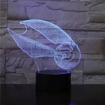 7 boja promjena vizualni 3D akril Leteći loptu LED USB nogomet noćno svjetlo svjetiljke dječji poklon home dekor boje dar 2307