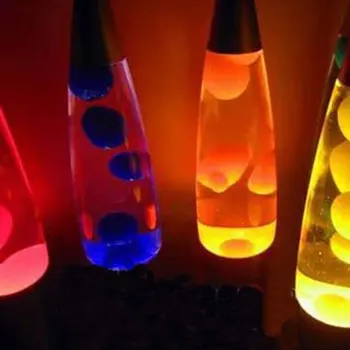 ICOCO Slatka Metal Base Lava Lamp Wax Volcano Style Night Light Jellyfish Nightlight Glare žarulje sa žarnom niti lava rasvjete