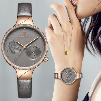 NAVIFORCE satovi za najbolji brand luksuzni modni ženski ručni Kvarcni sat ženske kožne vodootporan sat djevojka Relogio Feminino