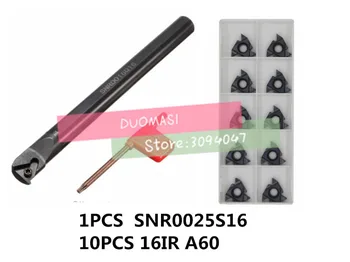 SNR0025S16 CNC navoj okretanje alat 1pc + 16 IR AG60 10шт 11шт/set CNC navoj твердосплавная umetanje