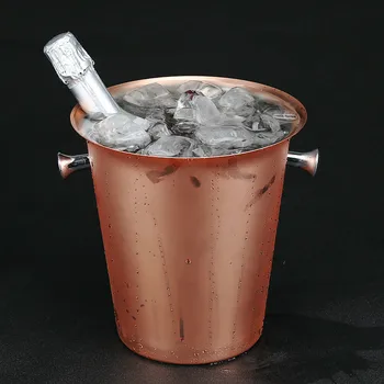 Kanta za leda od nehrđajućeg čelika 5l pokriveno ružičastim zlatom kantu za šampanjac bakra premaz ledeni bar kante za šampanjac