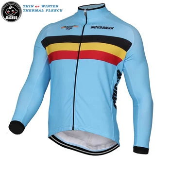 Winter Thermal Fleece or Thin New 2017 Classic Belgium Belgian Team Long pro Cycling Jersey / biciklistička odjeća JIASHUO
