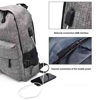 GNWXY vanjski USB punjenje 14-inčni laptop ruksak moda svakodnevni vodootporan jednostavan противоугонный putovanja ruksak дропшиппинг