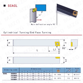 MOSASK SCACL adapter 0808 CNC rezač tokarilica sjenica CCMT volfram karbida umetnuti vanjski okretanje alat držač