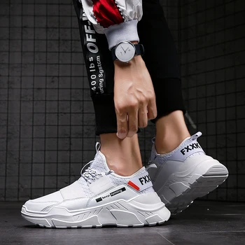 Vip Link New Men Casual Sneakers Letter Printed Fashion Male Cipele High Street Height Increasing Chaussures Outdoor Jogging Cipela