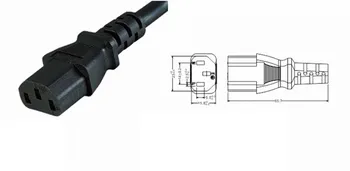 1 kom priključak IEC 320 C14 Male Plug to 2XC13 Female Y Type Splitter kabel za napajanje kabel prilagodnika izmjeničnog napona C14 to 2 x C13,250V/10A