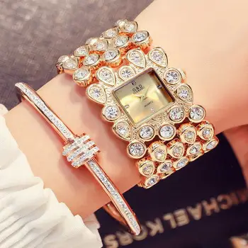 2017! Luksuzni brand žene gorski kristal sat Crystal satovi ženski ručni Kvarcni sat Dama haljina sat relogio feminino