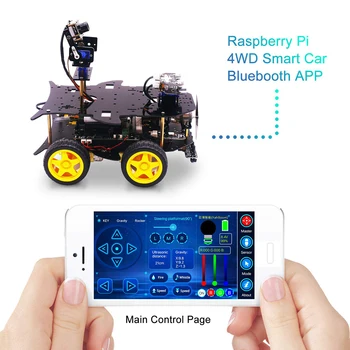 Nova HD kamera Programmable Smart Robot Car Kit With 4WD Electronics Robotics Kit For Teens(bez:Malina Pi)