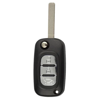 OkeyTech Remote Flip sklopivi ključ za vozila Renault Fluence Clio Megane Kangoo Modus Captur Duster 2/3 Button VA2 433Mhz ASK7946/47