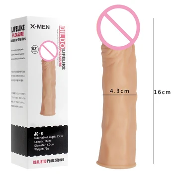 ManNuo kondomi seks-igračke za muškarce silikonski penis proširenje penisa proširenje rukava odrasle intimne proizvode za višekratnu upotrebu kondom CockRing