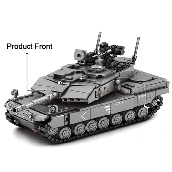 GE Military Leopard 2A7+ Main Battle Tank Building Blocks WW2 s 4 солдатскими figure vojne cigle dječak igračke za djecu