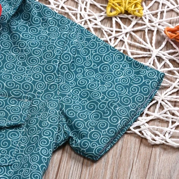 Beba Baby Boys Print Bow Button Shirt Shorts Set Casual Children Summer Outfits