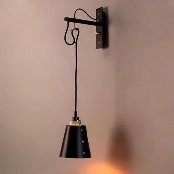 Američki klasicni industrijski stil Spavaća soba noćni lampe kreativni restoran bar koridor za prolaz željezo crno zlato zid lam