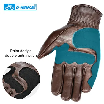 INBIKE Pro moto rukavice muškarci štite pune ruke prst na zaslon osjetljiv na dodir silazak Biciklizam motocross utrke koža MTB bicikl rukavice