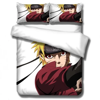 Naruto 3d komplet posteljinu tiskano deka jastučnicu popularni anime posteljina Europa/Australija/SAD-Twin, Full Queen Krevetom