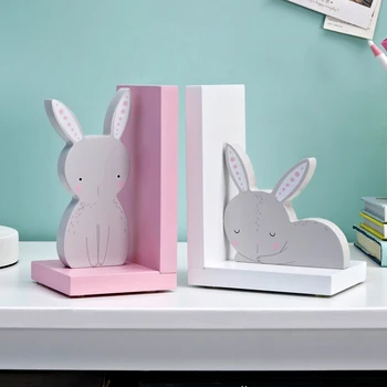 Home Decoration Brand KIDS Rabbit Bookends Book Ends Shelf Holder Wood Book Stand poklon za djevojčice