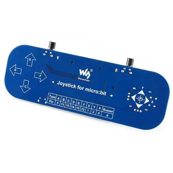 Waveshare Gamepad module for micro:bit, joystick i gumbe reproduciraju glazbu, napajaju iz baterije, također zadužen baterija