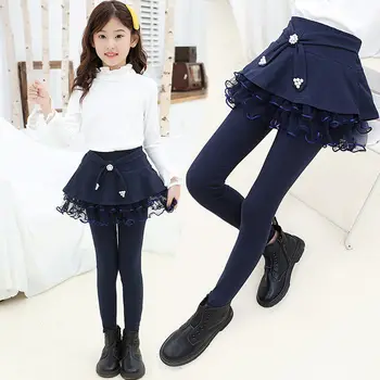 Tajice za djevojčice jesenski i zimski odjeća Dječja odjeća hlače fake2-piece plus baršun soft suknja hlače hlače za djevojčice
