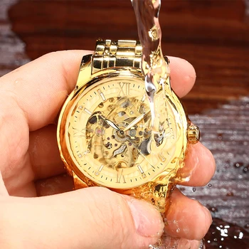 Novi Biden moda muškarci automatski mehanički sat muški kostur dizajn vodootporan ručni sat remen od nehrđajućeg čelika sportski sat