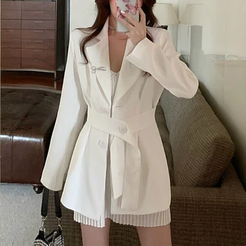 Berba slobodne žene bijeli blazer 2021 jesen šik двубортный žensko odijelo sa dugim rukavima jakne elegantan ženski blazer