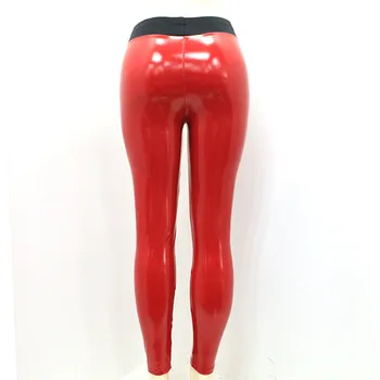 2020 net red hot sjajne tajice mokri izgled umjetne kože tajice crna crvena tanka Visoka struka uske hlače