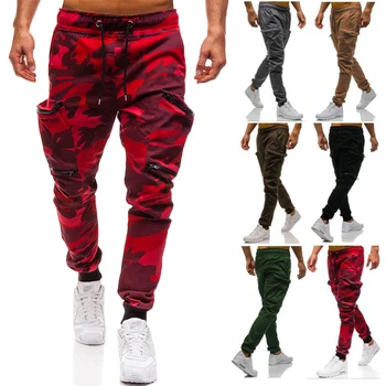 Muške hlače nove 2020 Muške hlače s višestrukim džepovima muški kabel elastičan pojas mala stopala široke hip-hop Muške hlače