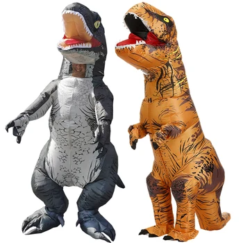 Cosplay Raptor T-REX dinosaur kostime za karneval Dino Napuhavanje odijelo Halloween kostim smiješno crtani film performanse odijevanje