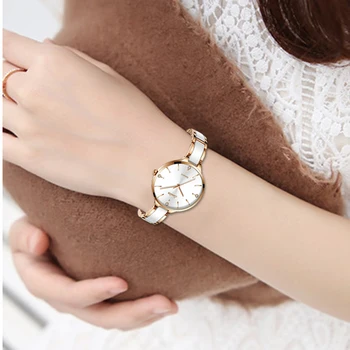 SUNKTA 2021 jednostavan tanak gorski kristal rose gold kvarcni satovi ženski moda ženski sat haljina ručni sat za žene