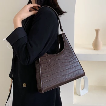 Europska modna Ženska torba 2020 Nova kvalitetna umjetna koža ženska dizajnersku torbu крокодиловый uzorak putnu torbu
